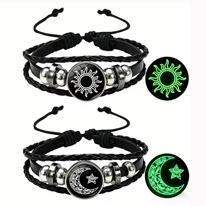 Snap Fastener Set - 2Pcs Glow in the Dark Sun
