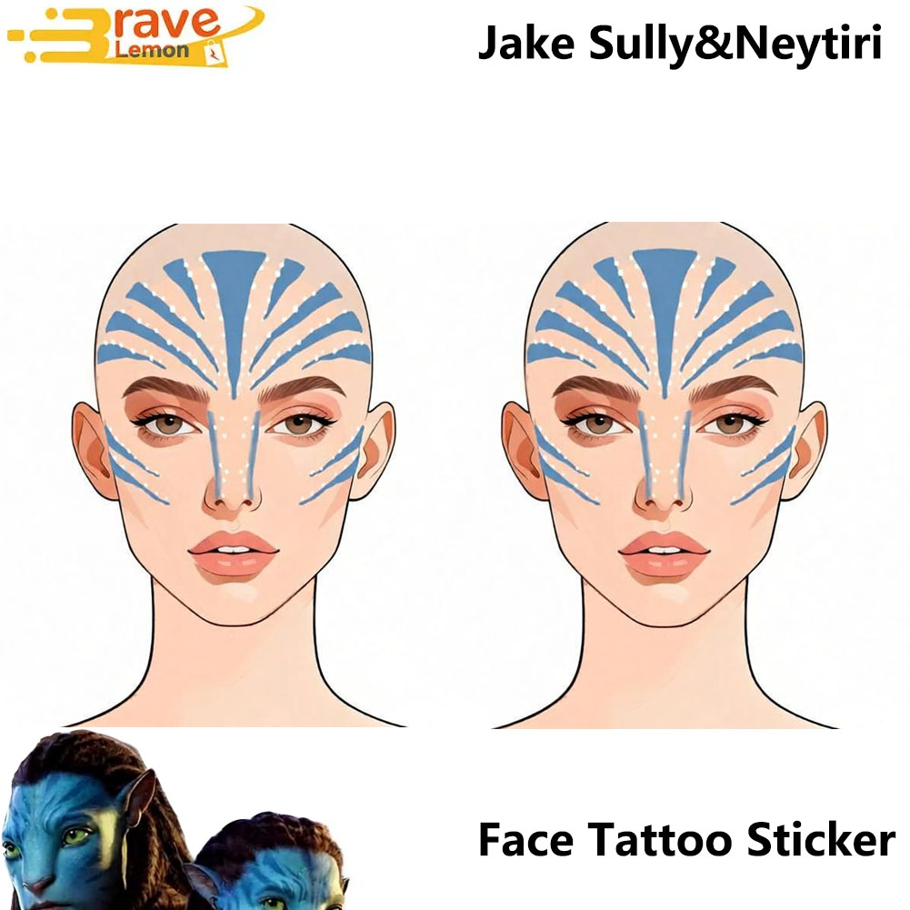 Cosplay Fire Prop - Jake Sully Cosplay Fantasy Face Tattoo