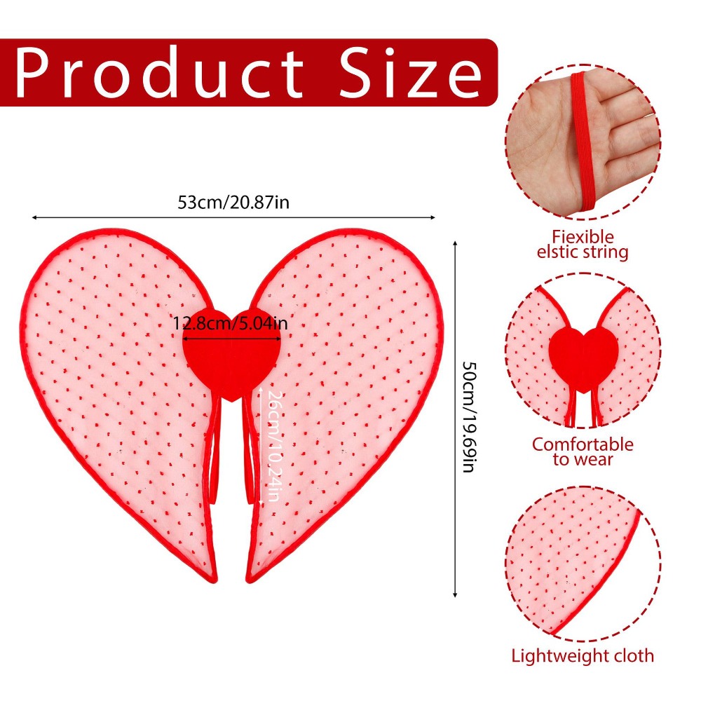 Cosplay Material For Prop - Organza Material Heart Wings Colorful Wings