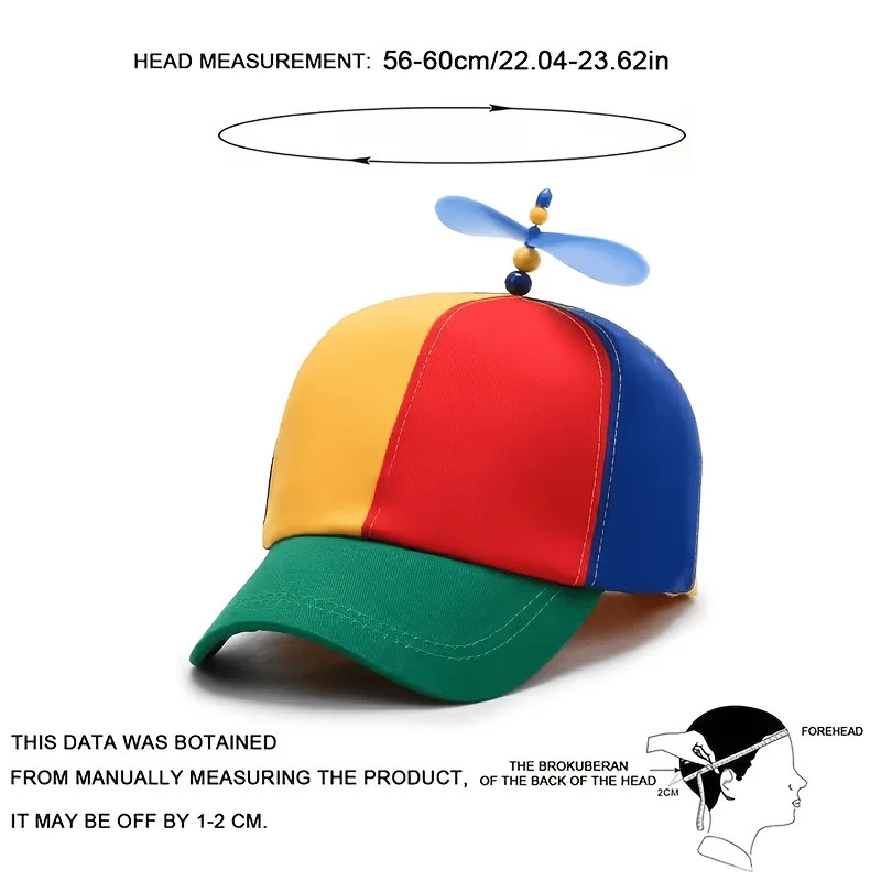 Flamethrower Cosplay Prop - Funny Multicolor Spinning Propeller Baseball Cap