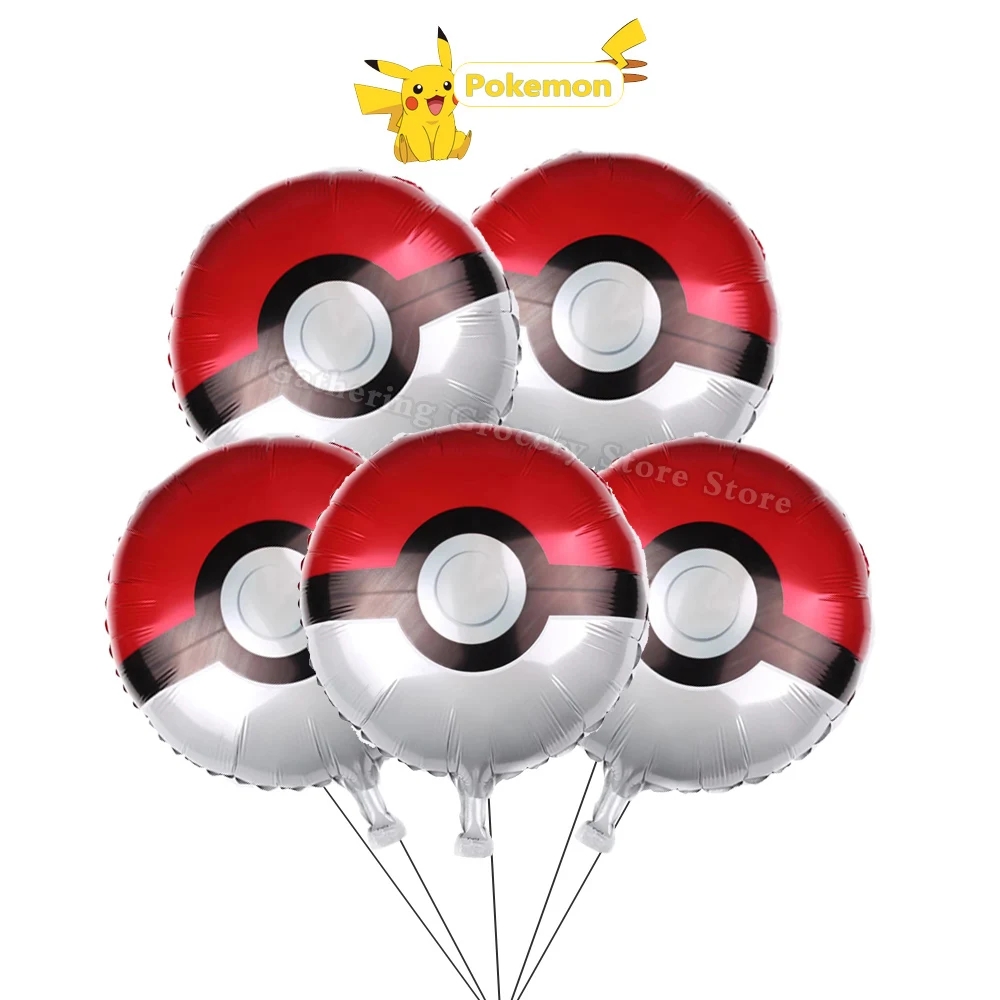 Pokeball Cosplay Prop - 5pcs Pokemoned Cute Aluminum Foil Balloon