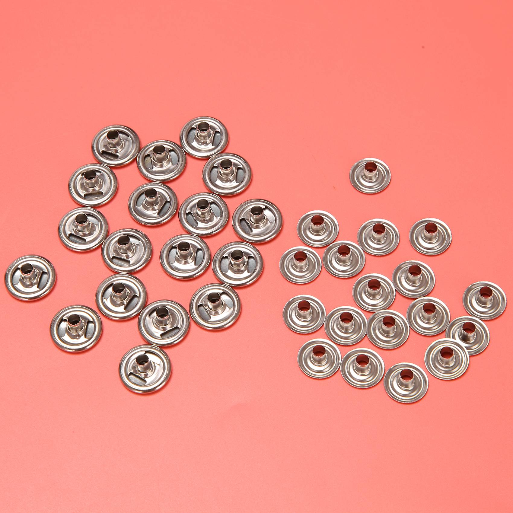 Snap Fastener Set - 72Pcs 15MM Stainless Steel Fastener Snap