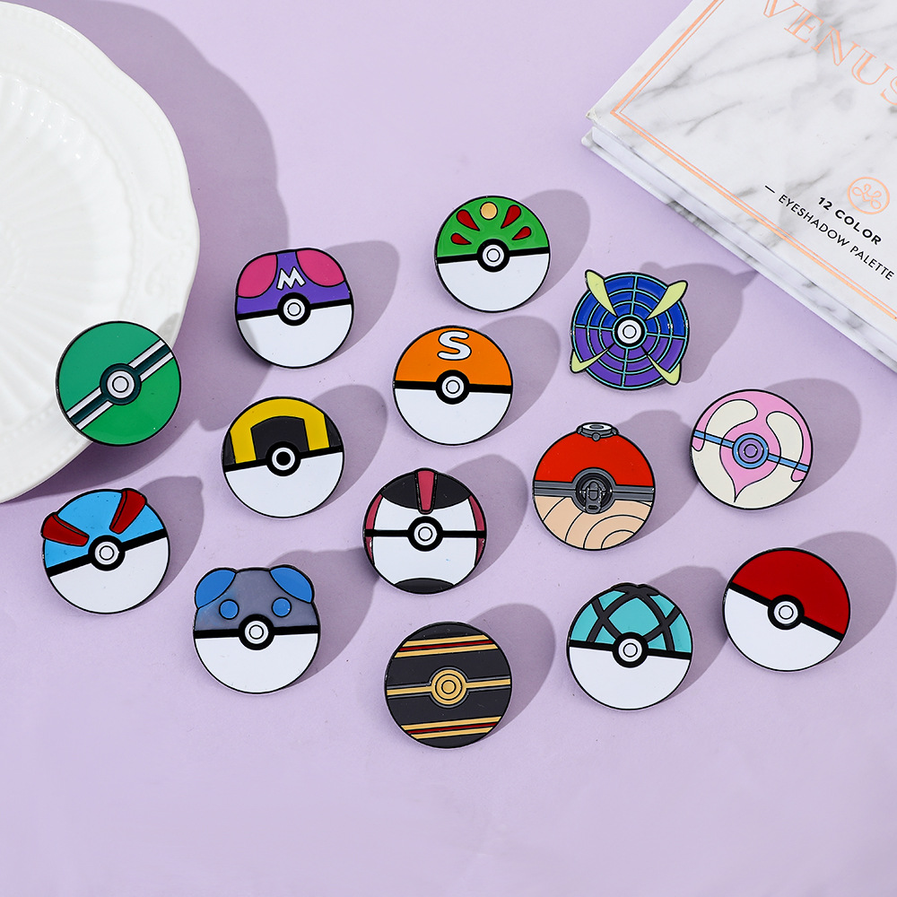 Anime Ball Cartoon Enamel Pins - đánh giá và giá Pokeball Cosplay Prop