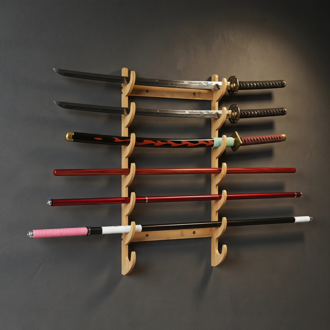1-8Layer Wood Sword Stand Kata - đánh giá và giá Cosplay Prop Display