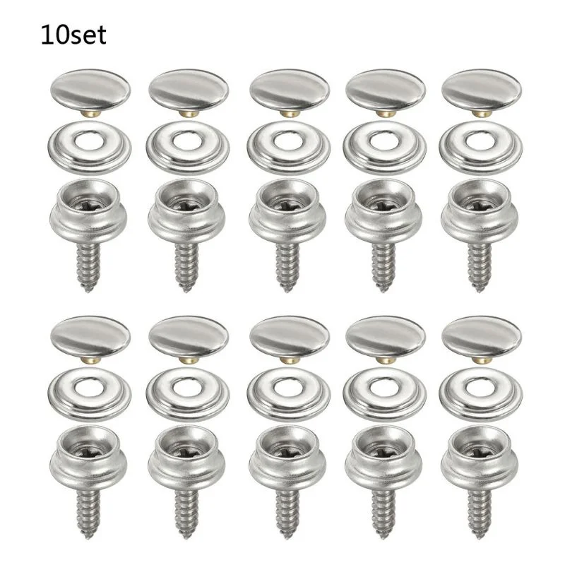 10 Sets Stainless Steel Tappin - đánh giá và giá Snap Fastener Set
