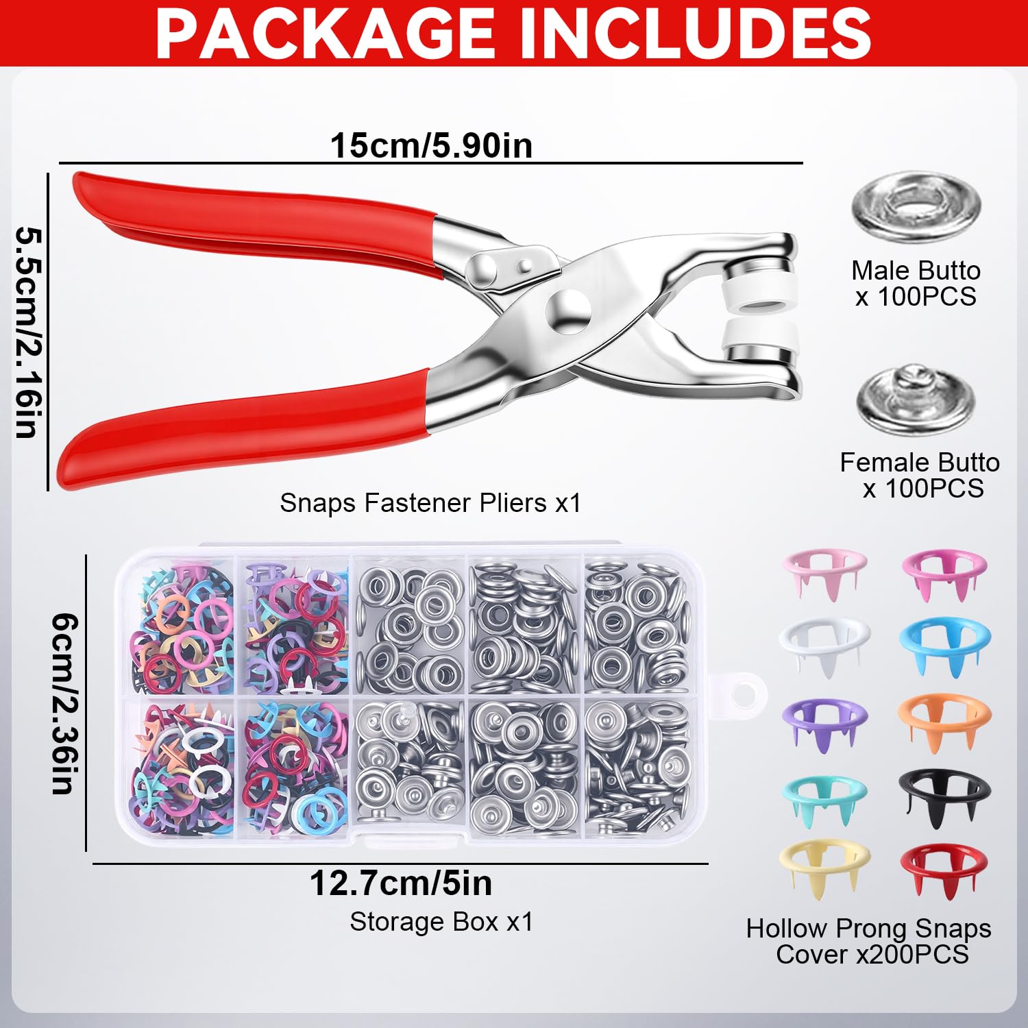 Sewing Kit with 100PCS Metal B - đánh giá và giá Snap Fastener Set