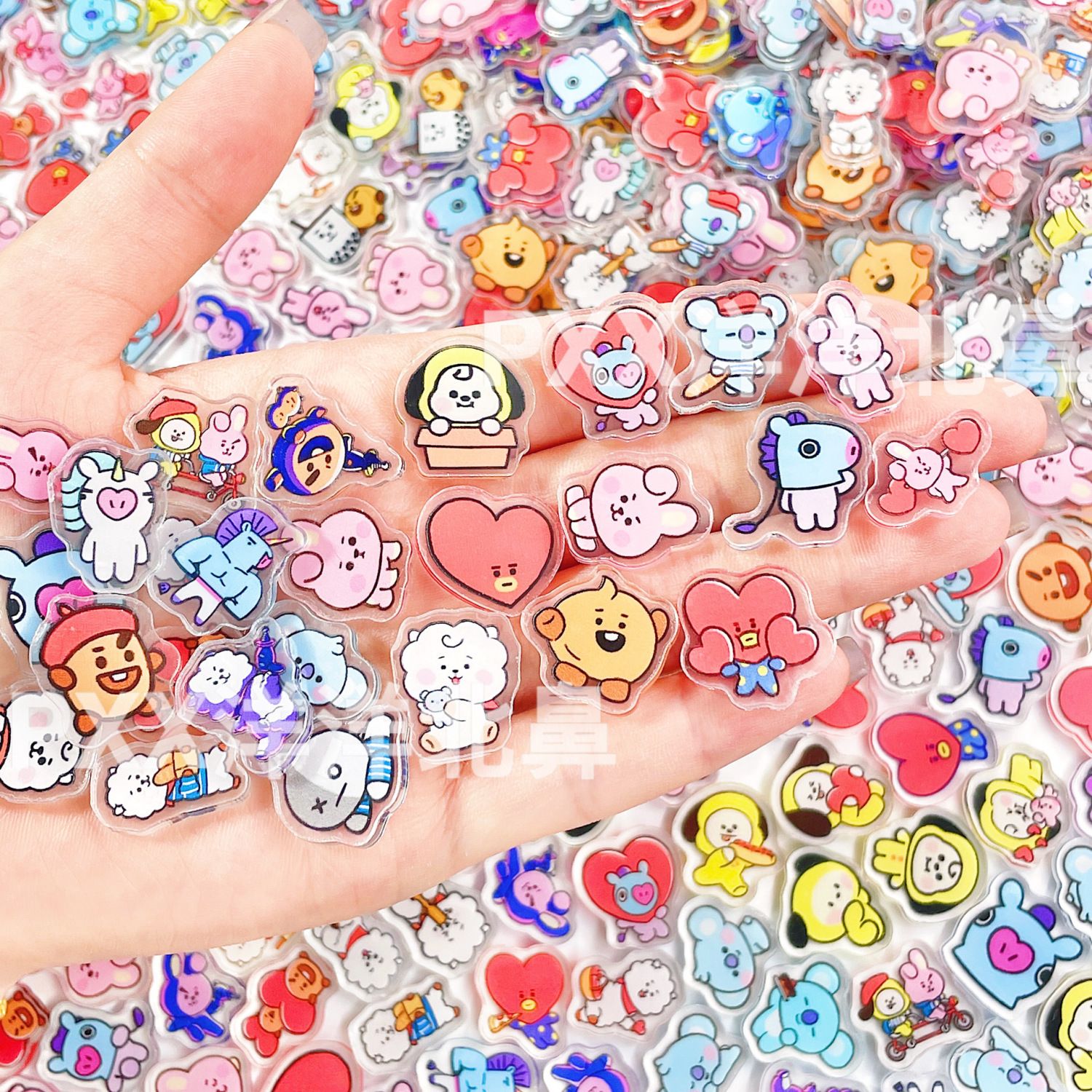 100pcs BT21 BTS single-layer 2 - đánh giá và giá Cosplay Material For Prop