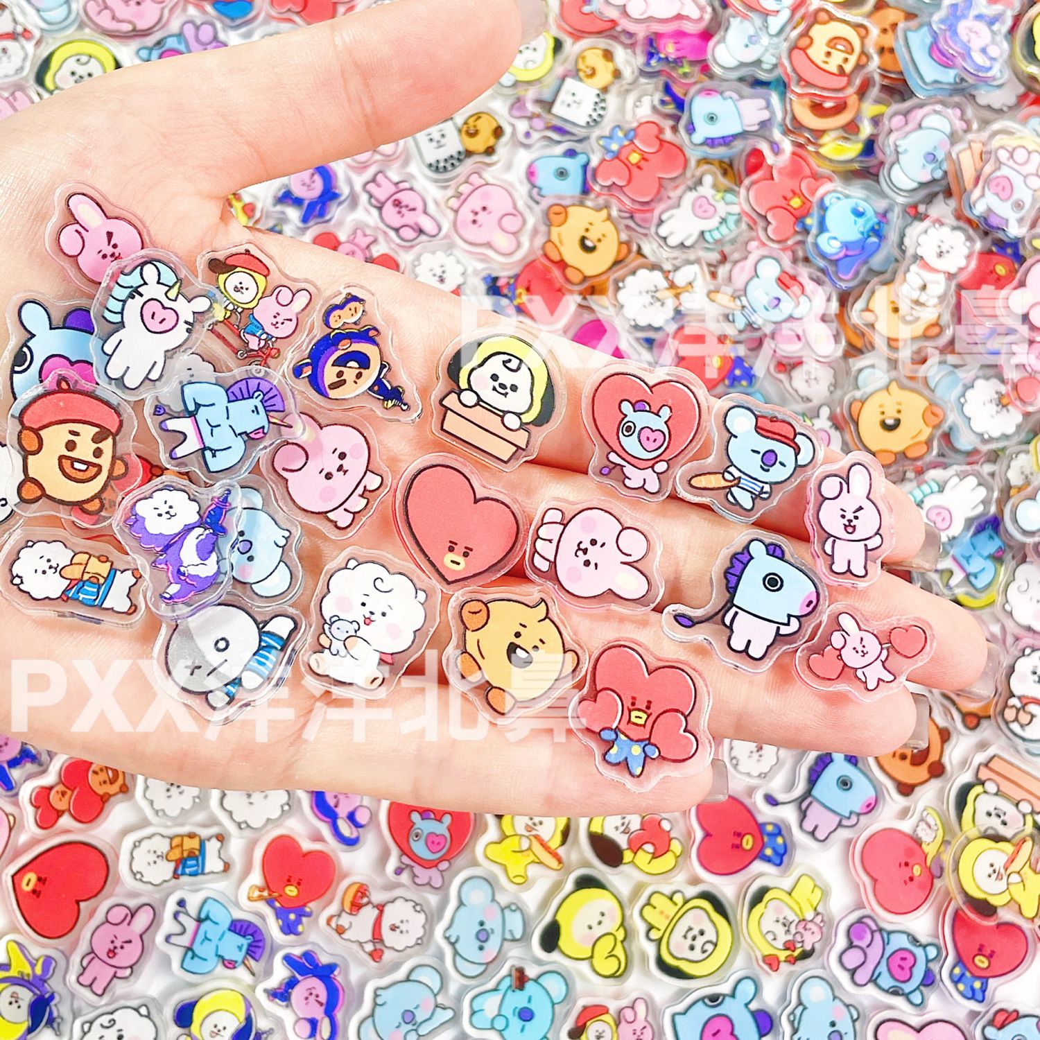 100pcs BT21 BTS single-layer 2 - đánh giá và giá Cosplay Material For Prop